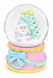 Pastel Santa Christmas Snow Globe – 45 mm