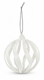 Open Glitter Swirl Christmas Bauble