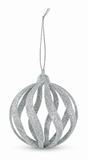 Open Glitter Swirl Christmas Bauble