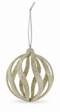 Open Glitter Swirl Christmas Bauble