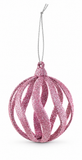 Open Glitter Swirl Christmas Bauble