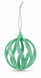 Open Glitter Swirl Christmas Bauble