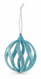 Open Glitter Swirl Christmas Bauble