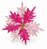 Mermaid Poinsettia Christmas Clip
