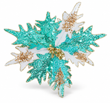 Mermaid Poinsettia Christmas Clip