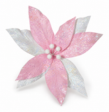 Iridescent Poinsettia Christmas Clip 30cm
