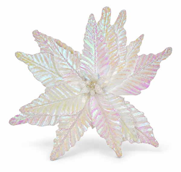 Giant Iridescent Christmas Poinsettia 47cm