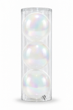 Iridescent Pearl Christmas Baubles 15cm – 3 Pack