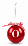 Glossy Red Alphabet Christmas Bauble