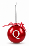 Glossy Red Alphabet Christmas Bauble