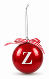 Glossy Red Alphabet Christmas Bauble
