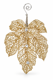 Hanging Jewelled Glitter Christmas Leaf