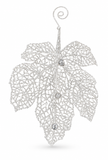 Hanging Jewelled Glitter Christmas Leaf