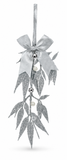 Glitter Leaf and Bell Hanging Decoration