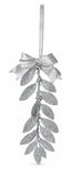 Glitter Leaf and Bell Hanging Decoration