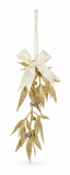 Glitter Leaf and Bell Hanging Decoration