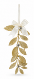 Glitter Leaf and Bell Hanging Decoration