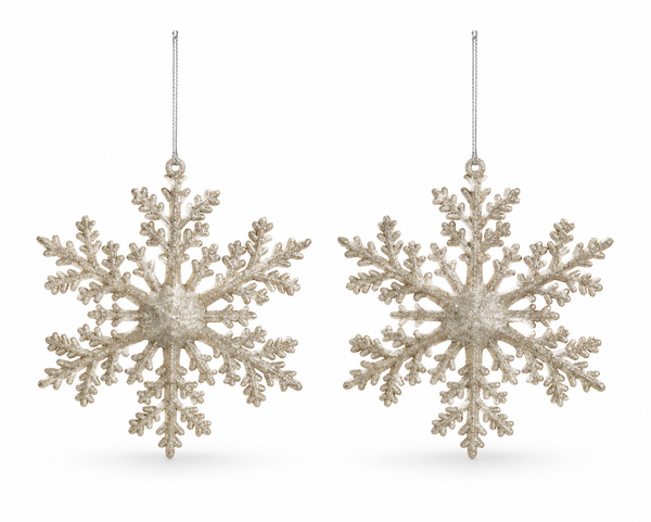 Glitter Hanging Christmas Decorations – 2 Pack