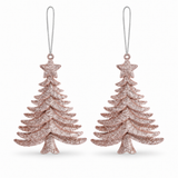 Glitter Hanging Christmas Decorations – 2 Pack