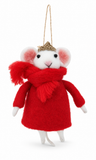Dressed Felt Mouse Hanging Decoration