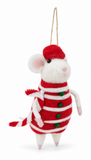 Dressed Felt Mouse Hanging Decoration