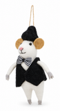 Dressed Felt Mouse Hanging Decoration