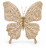 Openwork Glitter Butterfly Clip