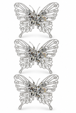 Glitter Sequin Butterfly Clips – 3 Pack