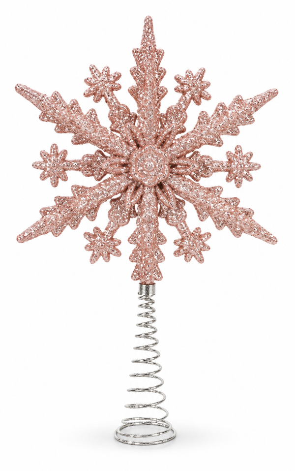 Glitter Snowflake Christmas Tree Topper