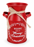 Vintage Metal Christmas Milk Can