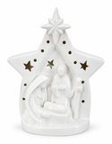 White Ceramic Nativity Scene