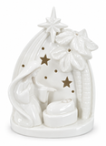White Ceramic Nativity Scene