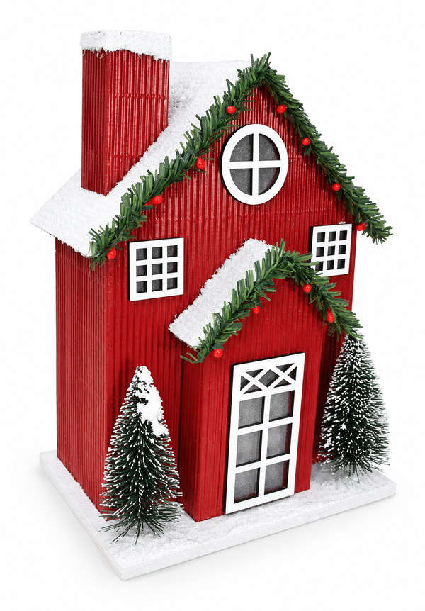 Red Christmas House Decoration – 21cm