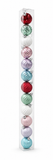 Ribbed Christmas Baubles 50mm – 12 Pack