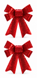 Sequin Christmas Bows â€“ 2 Pack