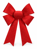 Studded Satin Christmas Bow