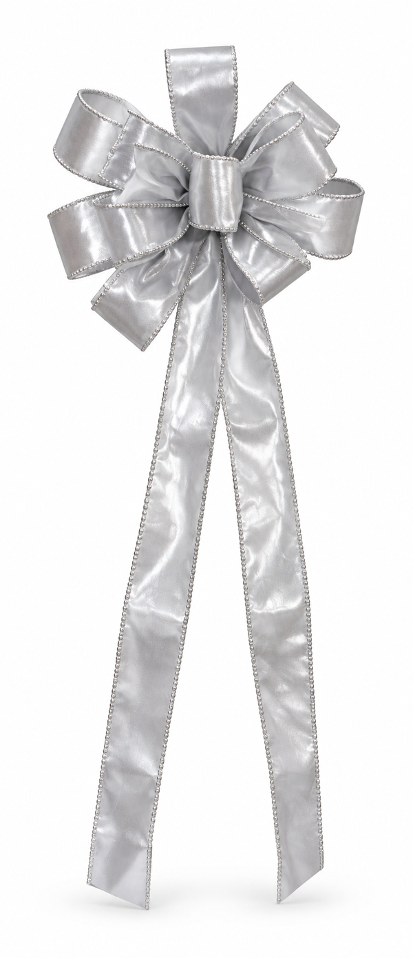 Metallic Christmas Tree Topper Bow