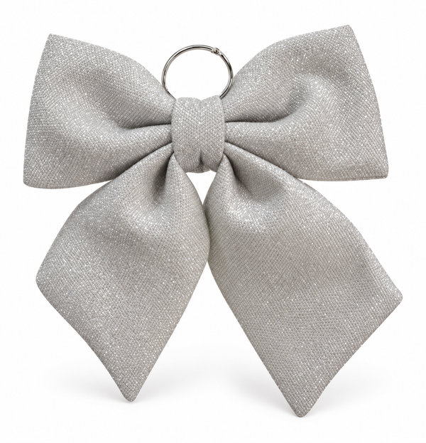 Metallic Fabric Christmas Bow