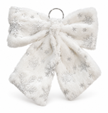 White Snowfleece Christmas Bow