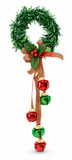 Tinsel Wreath and Bell Door Hanger