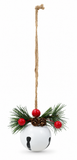 Christmas Bell with Pine and Berry Decoration