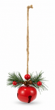 Christmas Bell with Pine and Berry Decoration