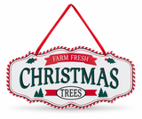 Candy Stripe Christmas Hanging Sign