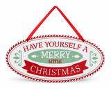Candy Stripe Christmas Hanging Sign