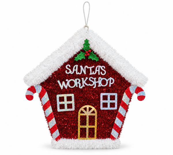 Tinsel Santa's Workshop Plaque