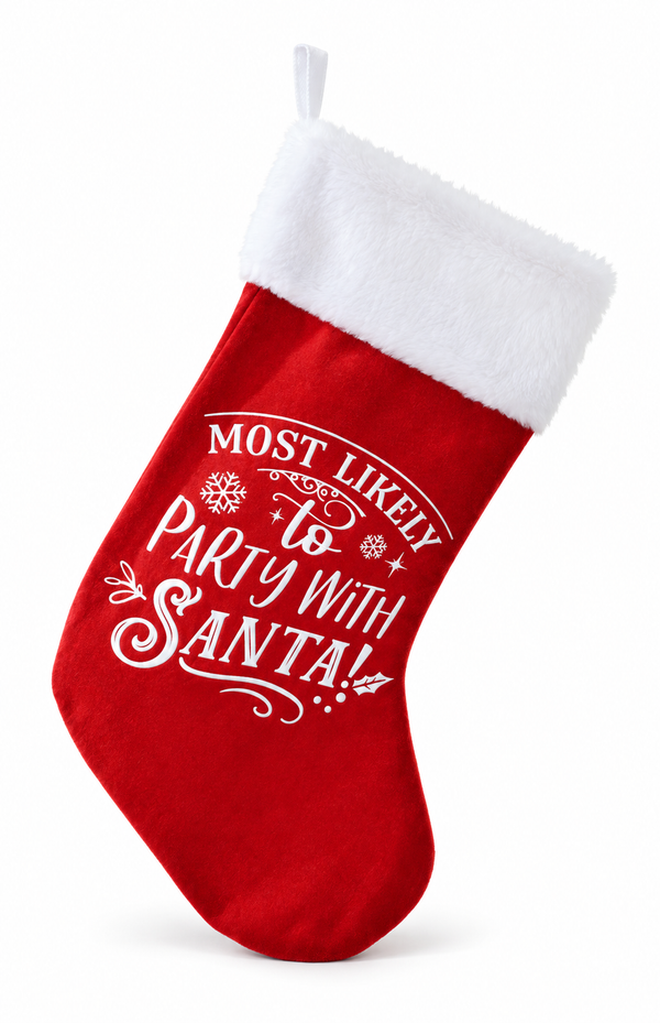 Most Likely To Christmas Stocking - 50 cm