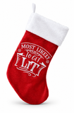 Most Likely To Christmas Stocking - 50 cm