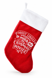 Most Likely To Christmas Stocking - 50 cm
