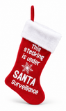 Fleecy Printed Christmas Stocking - 53 cm