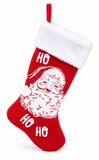 Fleecy Printed Christmas Stocking - 53 cm